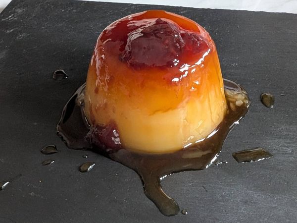 Flan de limón