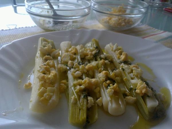 Puerros en vinagreta